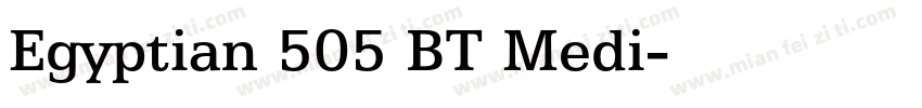 Egyptian 505 BT Medi字体转换